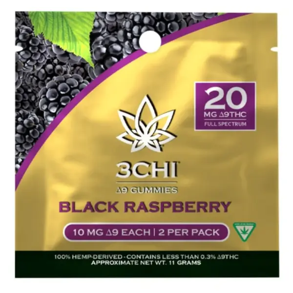 3 CHI BLACK RASPBERRY DELTA 9 GUMMIES